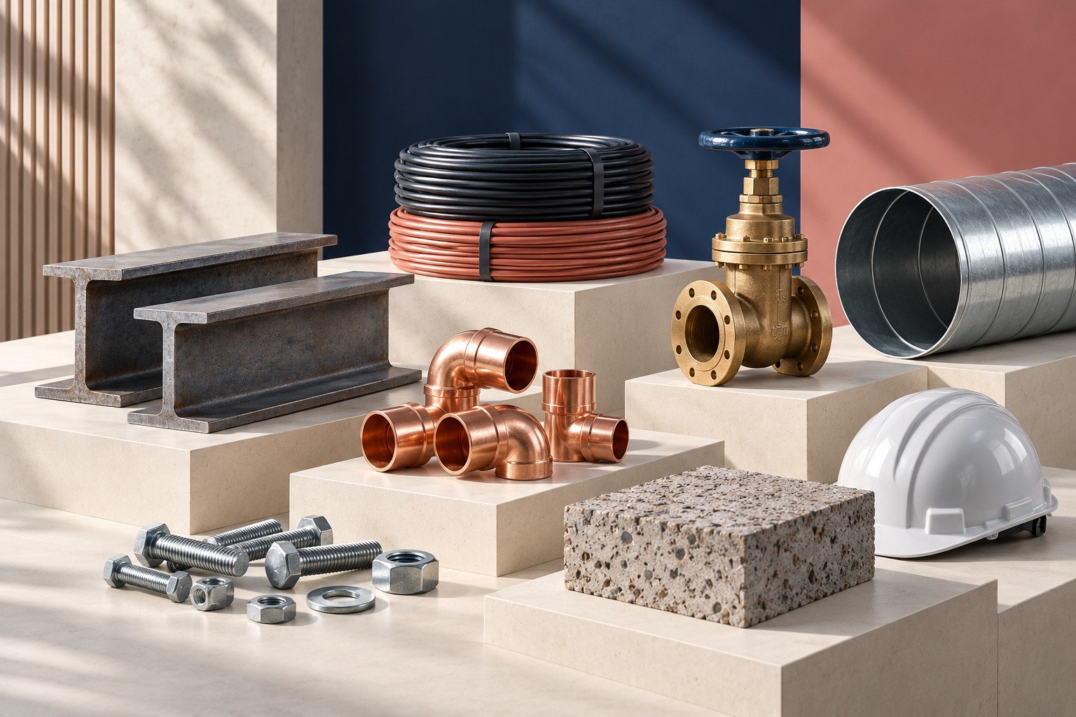 AI-created arrangement of project supply materials